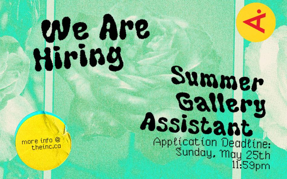 We are hiring a summer gallery assistant for summer 2025.
